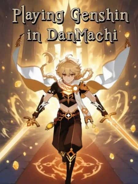 Playing Genshin Impact in DanMachi novel cover